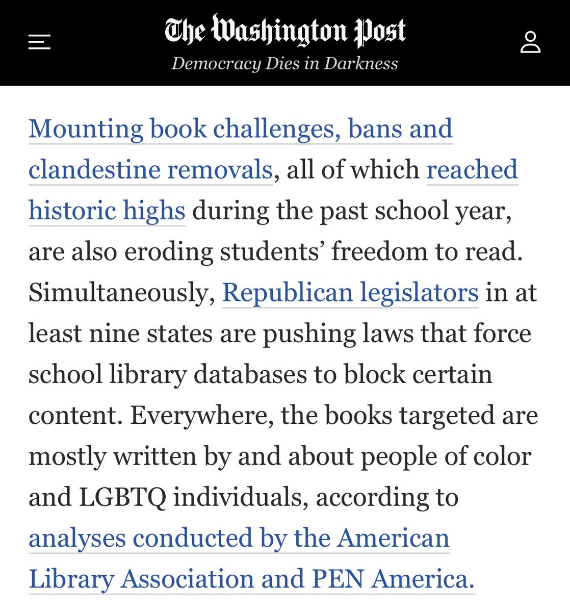 By not teaching kids about racism, they can assume White people have more because they are more. Banning books on POC reinforces this assumption as it leads to kids seeing more White people in the curriculum. This isn’t protecting White kids. This is protecting racist education.