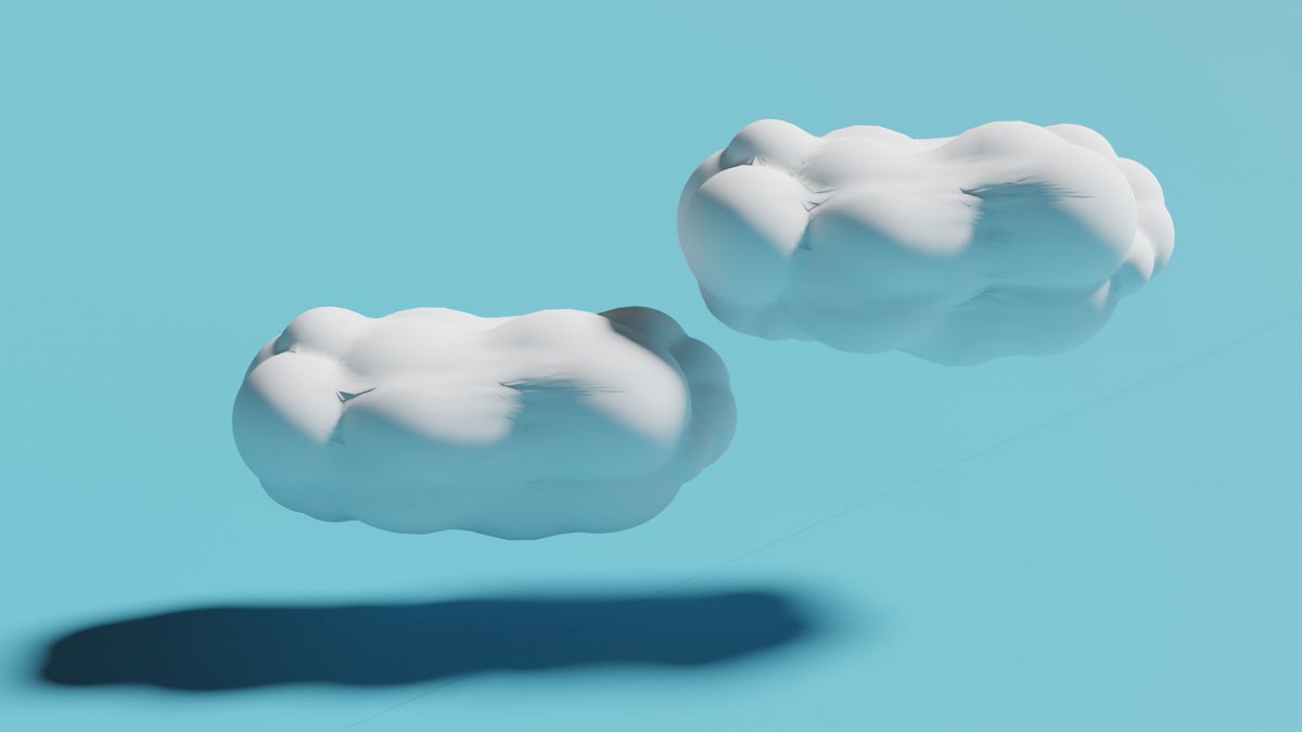 Pi111Yuzu's tweet photo. blender 4日目
5分で雲☁️ 
ビニールみたいに見えるシワができてしまった🥹 https://t.co/kGmAfmSxlh