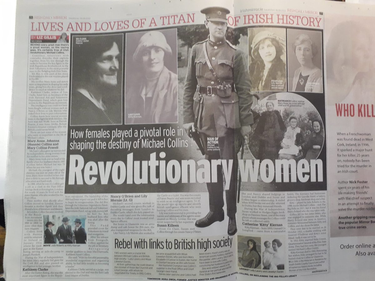 Delighted to have written an article about just some of the amazing women who were associated with Michael Collins in the <a href="/IrishMirror/">Irish Daily Mirror</a> today @SDCClibraries