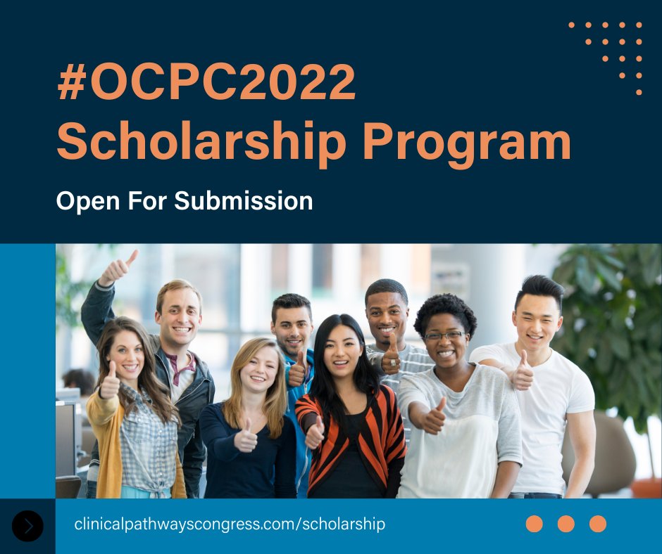 Applications are now being accepted for the #OCPC2022 Scholarship Program. Submit a completed application form by Wednesday, August 24. Apply Now: okt.to/c9YB48

#valuebasedcare #clinicalpathways #scholarship