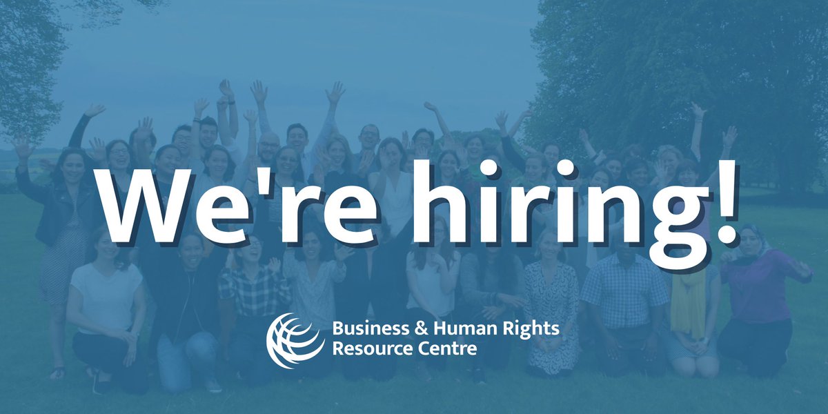 The Resource Centre is hiring! 📣 We're looking for a Senior #LabourRights Researcher to join our team working on freedom of association, living wage, forced labour & human rights in global supply chains. Apply by 15 September 👉 bhrrc.bamboohr.com/jobs/view.php?… #CharityJobs