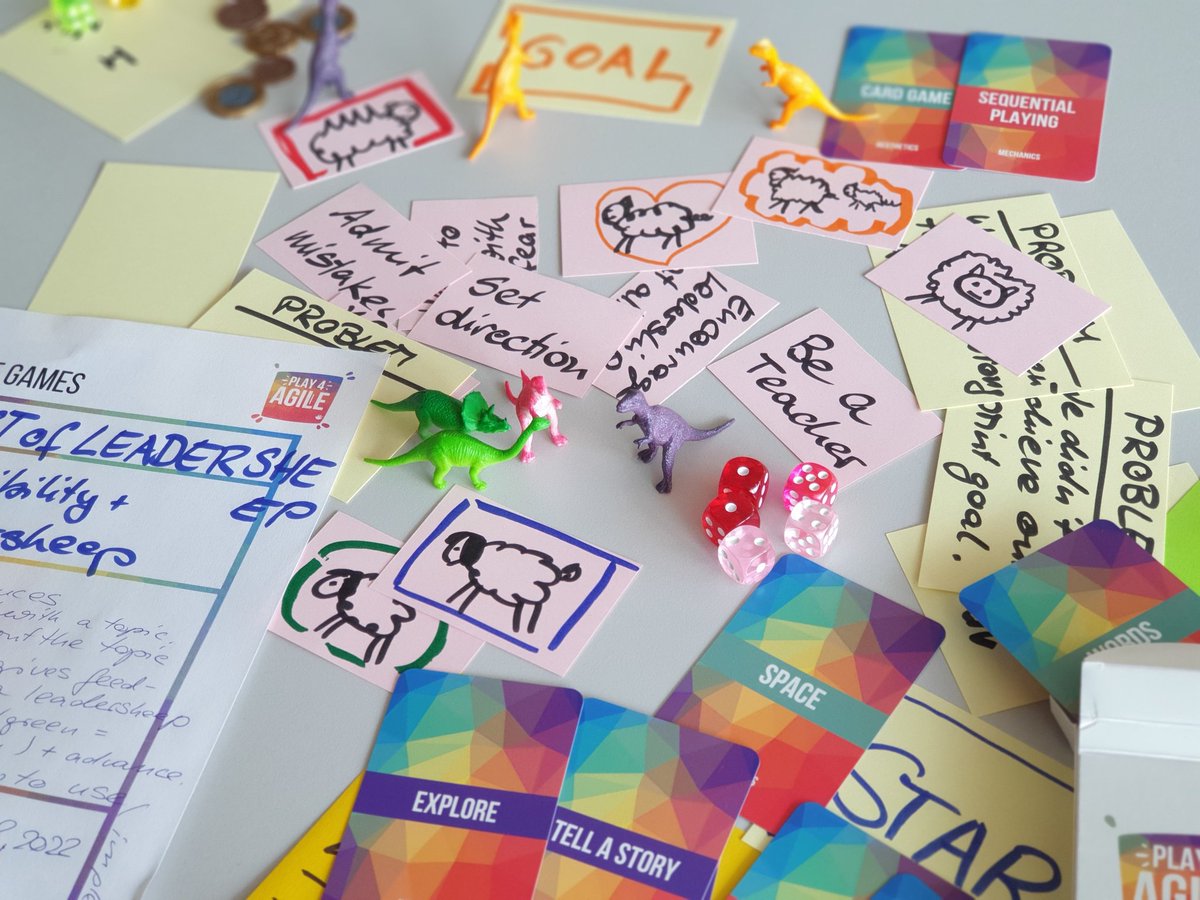 agilemeth's tweet photo. Designing our first game about stepping forward, taking #responsibility for your team, and sharing your stories of #acts of #leadersheep at the #p4a22.
This game got deep quite quickly 🫣

I am so excited what else will come up this weekend 💚 https://t.co/wv7Y5uMUm0