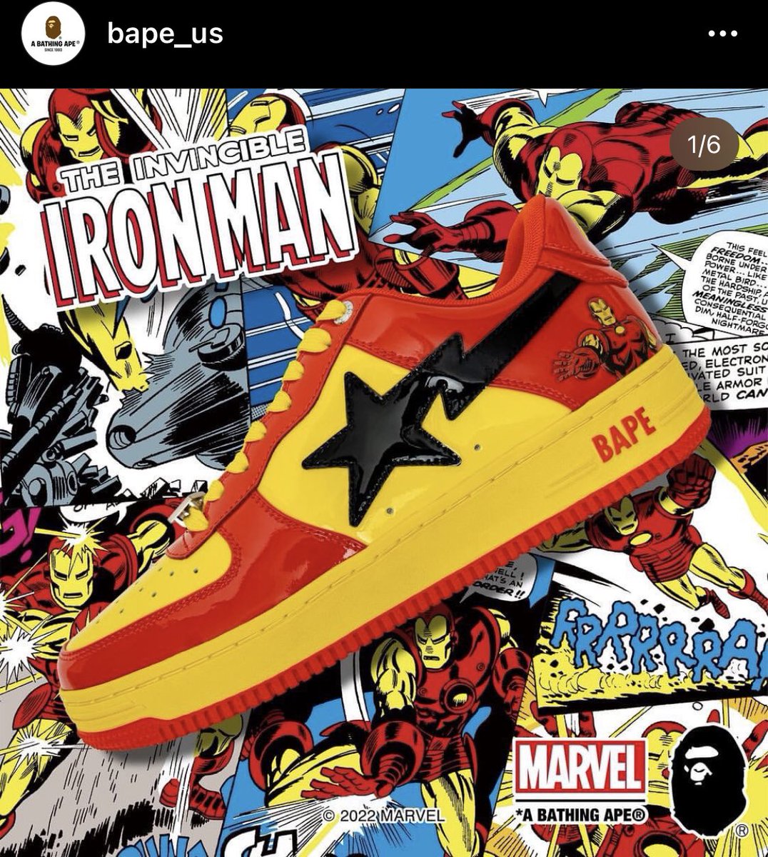itrainyou_'s tweet photo. 💥❤️‍🔥Coming soon❤️‍🔥💥

Bapesta x Marvel 💨💥 https://t.co/6i44whb65g