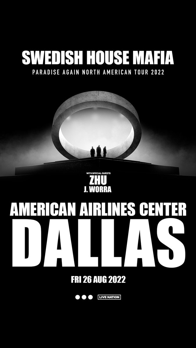 TexasEDMFamily's tweet photo. DFW FAM‼️ RT &amp; Tag a friend for a chance to win 2 tickets to @swedishousemfia’s Paradise Again Tour ⚫️⚫️⚫️

•Must Follow
@LiveNationDFW
@TexasEDMFamily

•Ends 8.25

Tickets &amp; Info: https://t.co/3Hijed3IAx https://t.co/Z57e8QuuWB