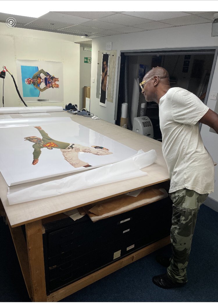 _DennisMorris's tweet photo. The oversized prints for my #SuperPerry show are looking amazing! Can’t wait to have them all in the gallery! Super Perry exhibition and book launch 26 August to 8 sept - 30 Old Burlington street - London W1 - See you there! #LeescratchPerry photos by #DennisMorris https://t.co/Q2SacOQMLy