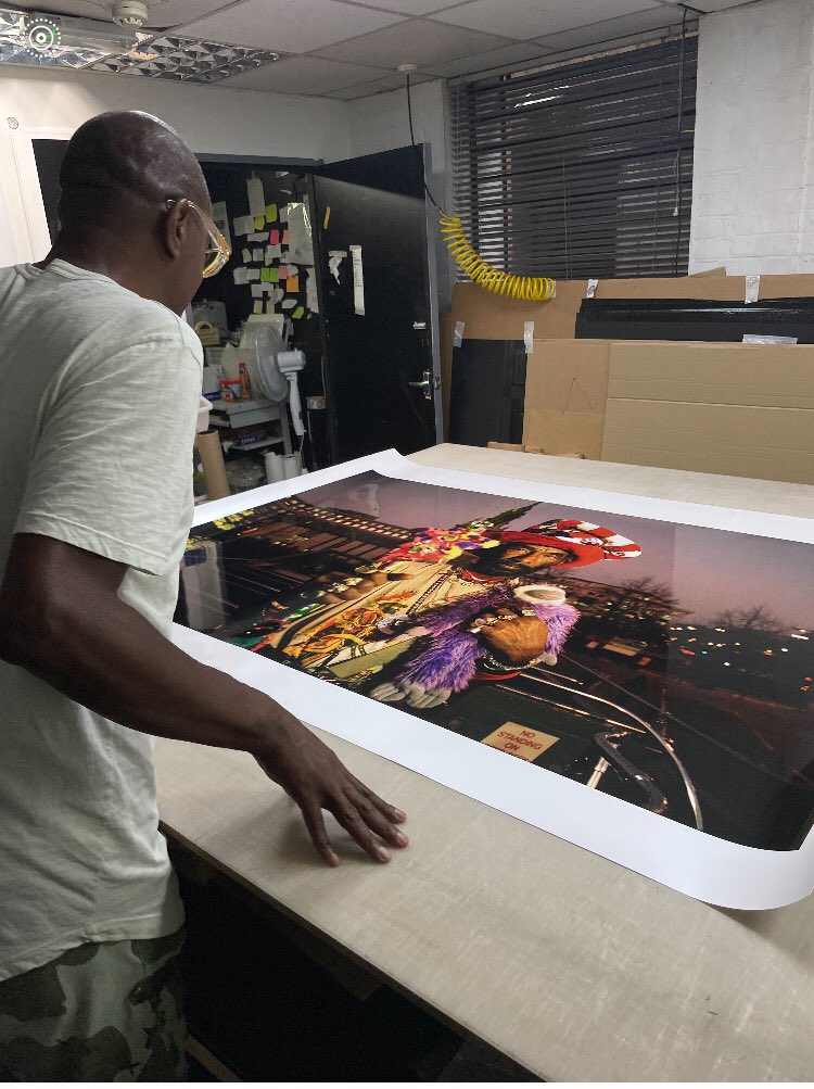 _DennisMorris's tweet photo. The oversized prints for my #SuperPerry show are looking amazing! Can’t wait to have them all in the gallery! Super Perry exhibition and book launch 26 August to 8 sept - 30 Old Burlington street - London W1 - See you there! #LeescratchPerry photos by #DennisMorris https://t.co/Q2SacOQMLy