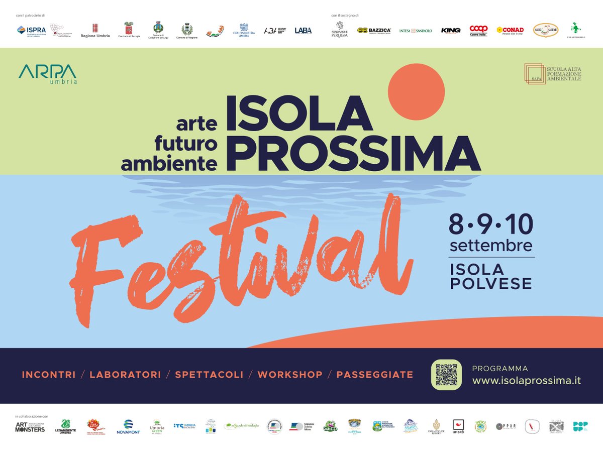 Dall’8 al 10 settembre al via Isola Prossima, una tre giorni dedicata alla sostenibilità attraverso incontri, percorsi, progetti, laboratori, musica, libri, teatro e molto altro, per immaginare il futuro verso cui navigare.
Info su: isolaprossima.it