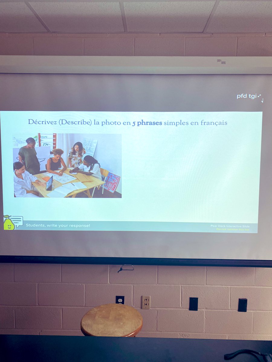 Dr_jparker's tweet image. Just taught my first class of fall 22 and it went well. I was able to make the lesson very interactive with @PearDeck. I’m excited to see the growth in my students proficiency across the semester! #french #LanguageLearning #CIteaching
