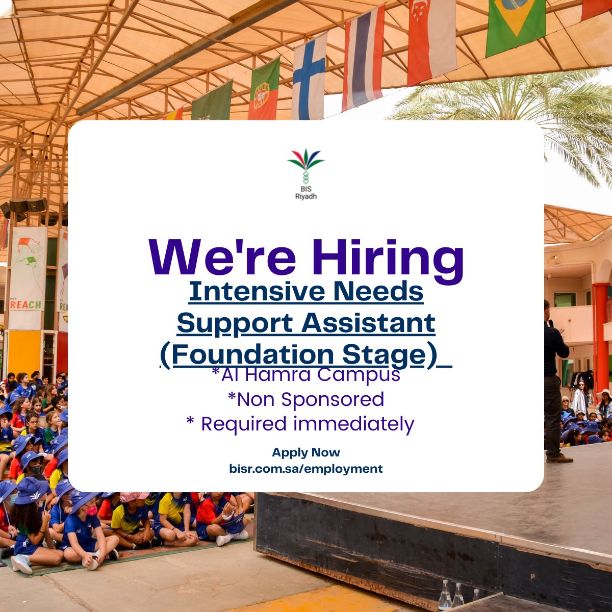 bisriyadh's tweet photo. Lots of opportunities to join our #BISRfamily https://t.co/BunyqL7sln