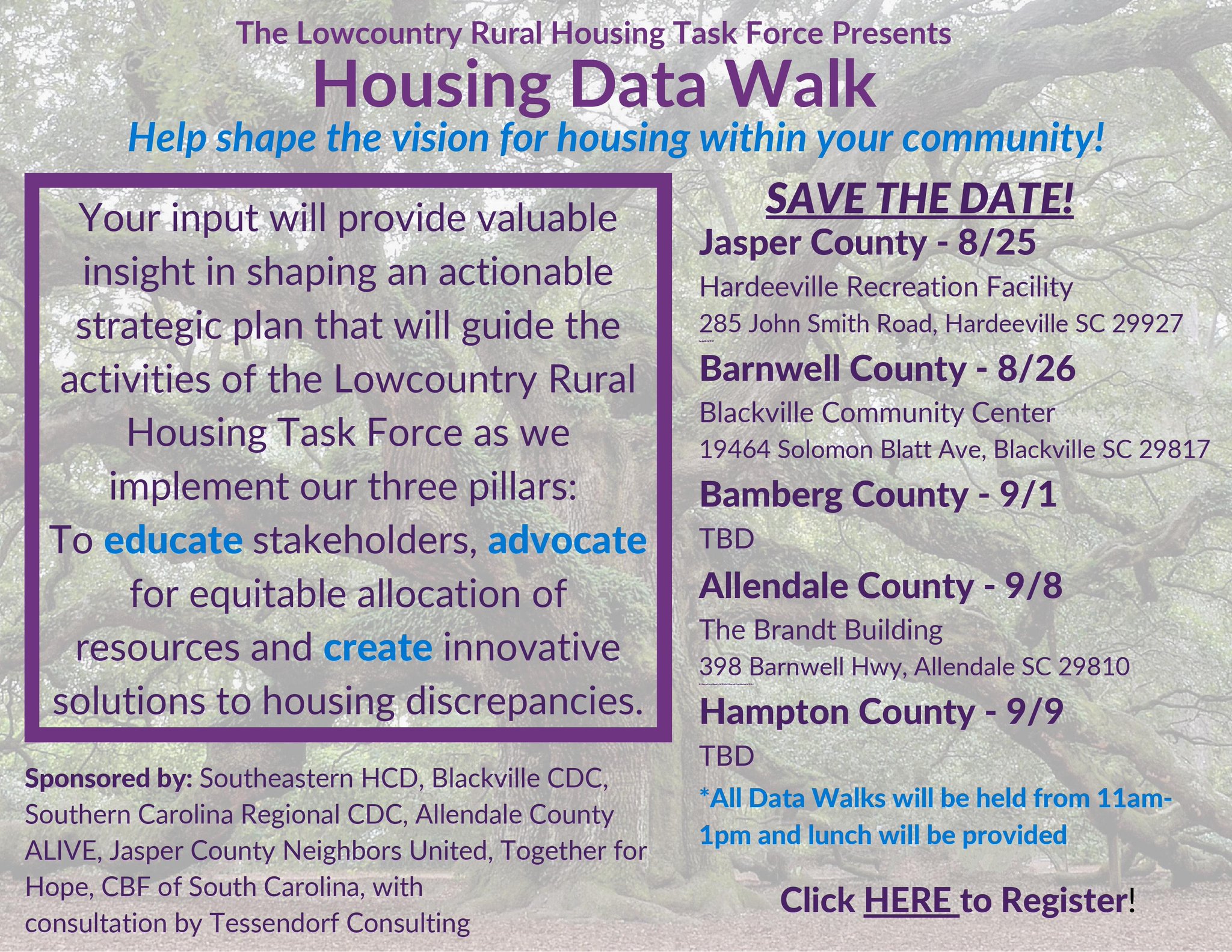 SCACED on Twitter "Join the Lowcountry Rural Housing Task Force for their Housing Data Walk