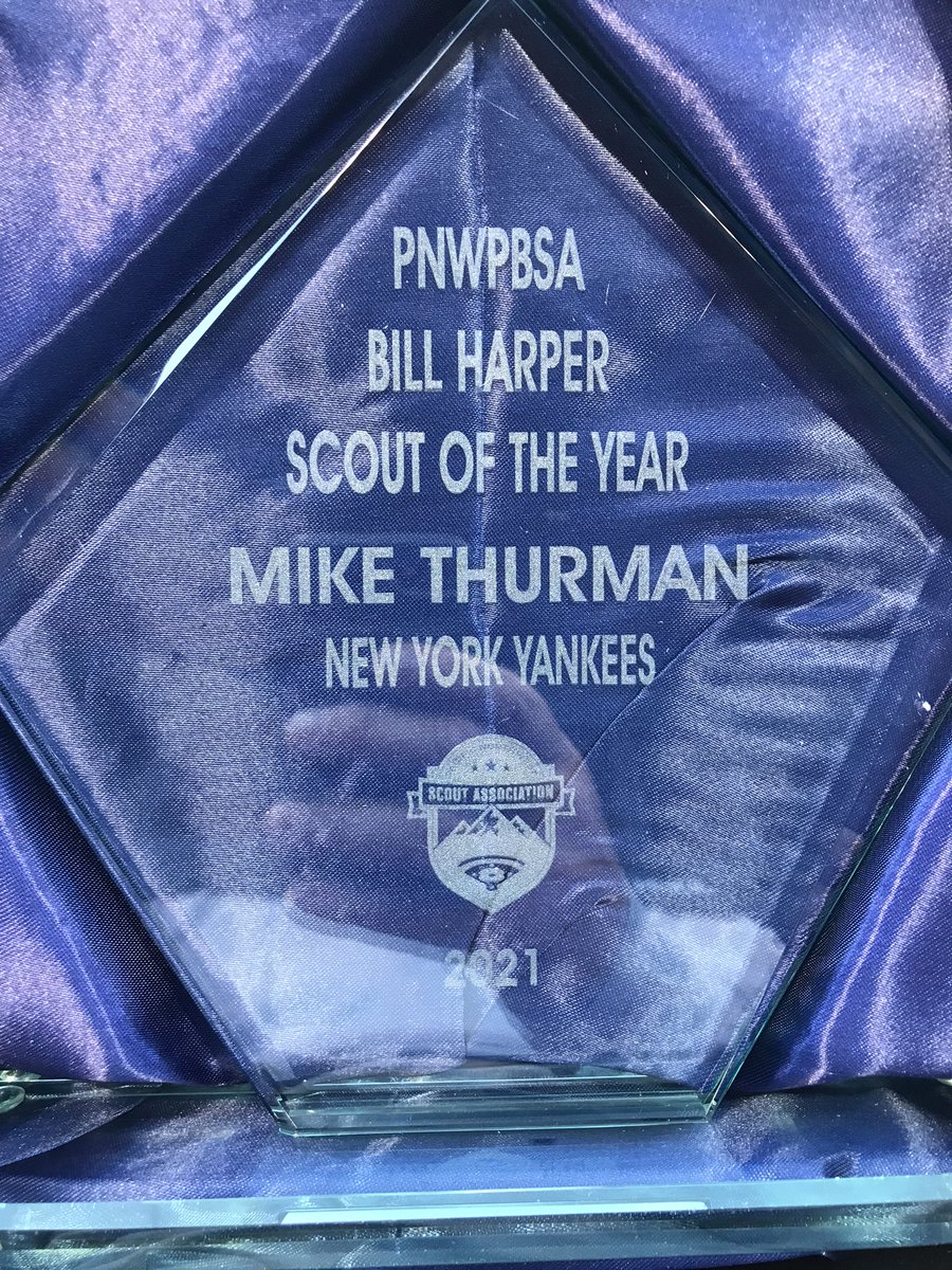 NWYankScout's tweet photo. Proud to have received this from @PNWScouts at @NWScoutGames. Bill was a legendary scout &amp; human being, and I am grateful to have known him. We should all strive to be the man that he was. Thanks fellas👊🏻 https://t.co/A8tTZaDEBk