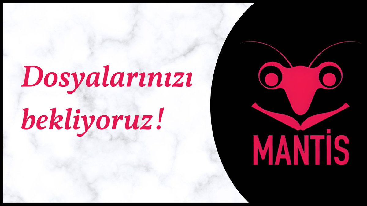 Yayımlatmayı düşündüğünüz roman, öykü, şiir, deneme dosyalarınız varsa Mantis Kitap'ın değerlendirmeye alması için dosyalarınızı batuhan@raskolnikovkitap.com e-posta adresine gönderebilirsiniz.

Birlikte büyüyoruz, dayanışmayla, emekle, paylaşımla...