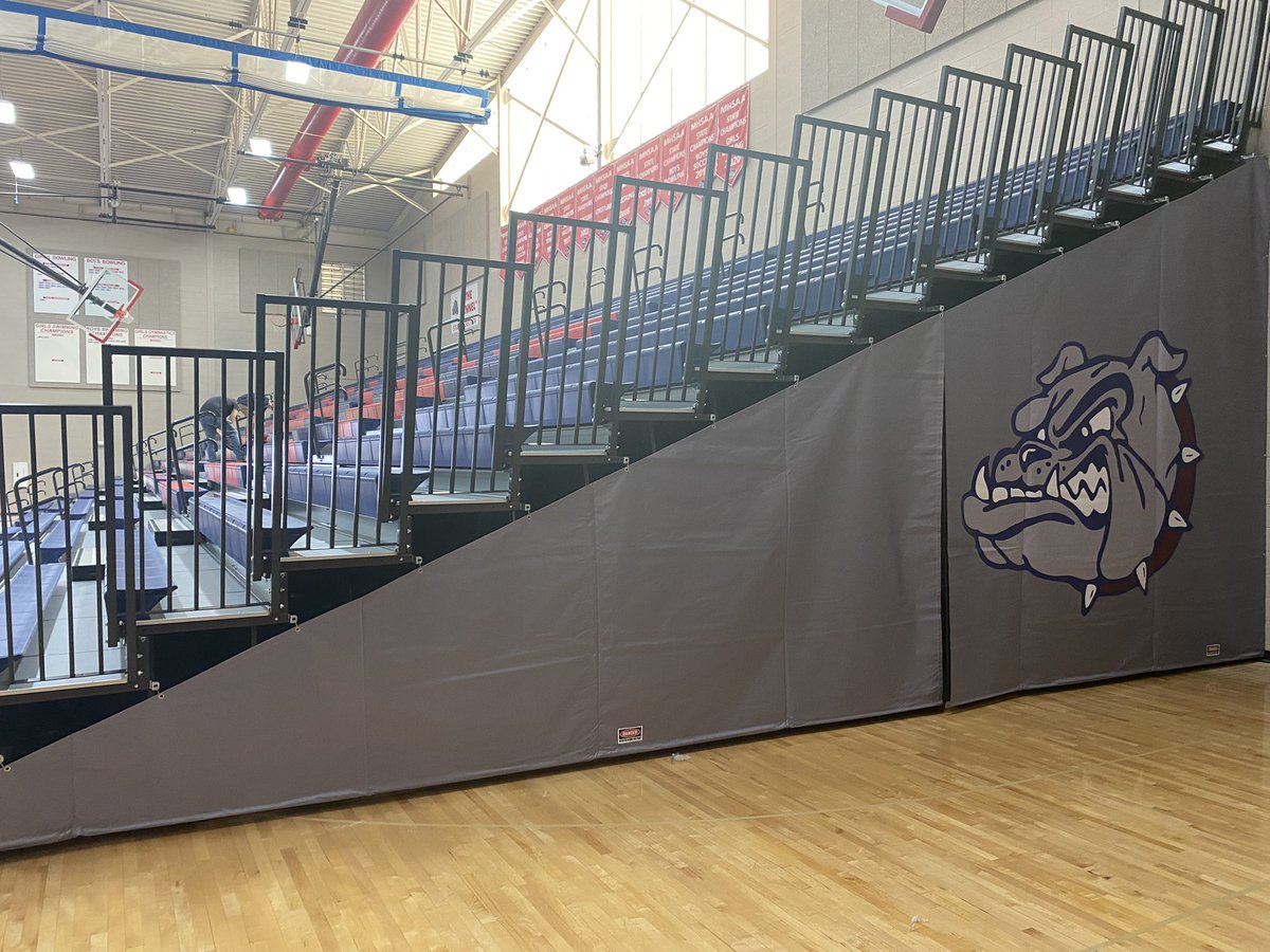 MHS field house bleachers one more step closer to completion!  #GoBulldogs