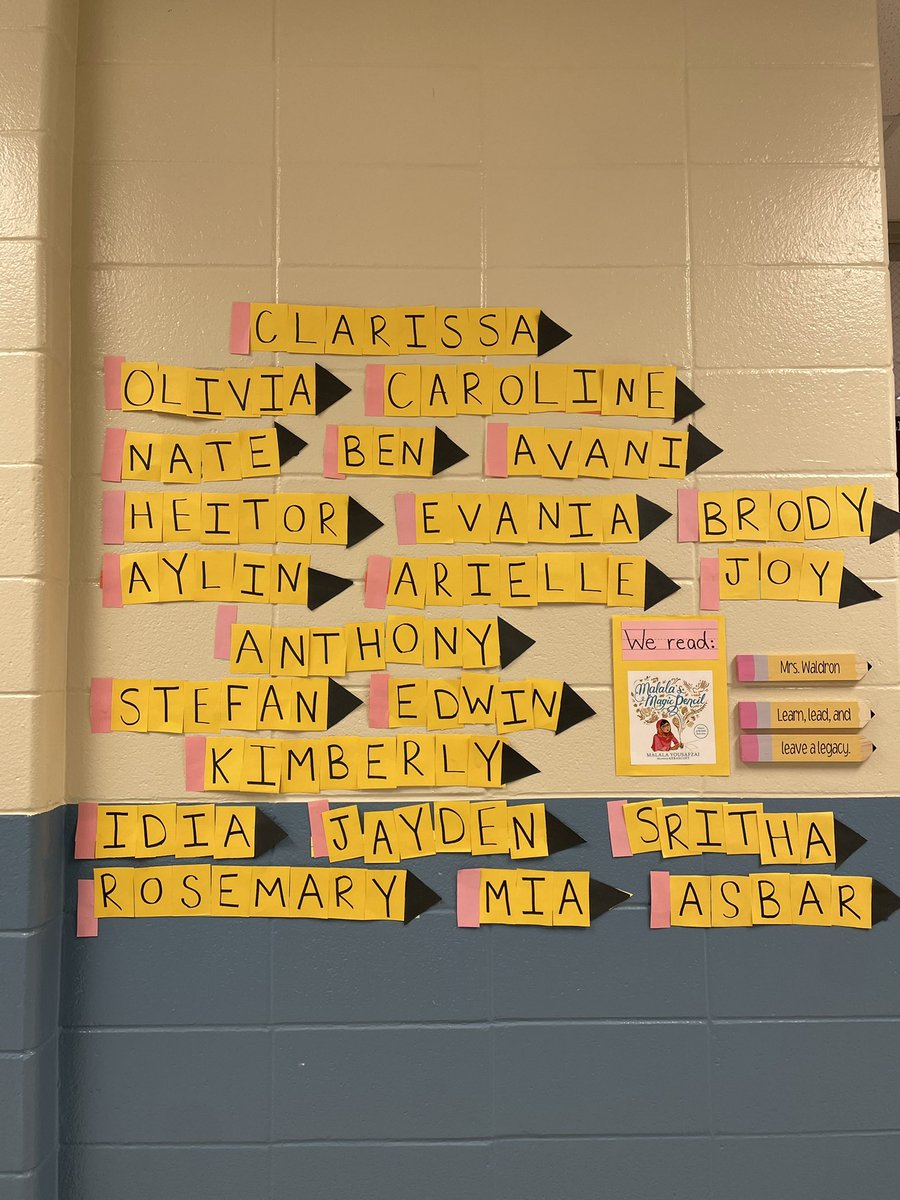 Today we read “Malala’s Magic Pencil” by <a href="/Malala/">Malala Yousafzai</a> and made our own magic pencil. I cannot get through the end of the book without getting choked up. “One child, one teacher, one book, one pen can change the world.” <a href="/bellsferryelem/">Bells Ferry</a>