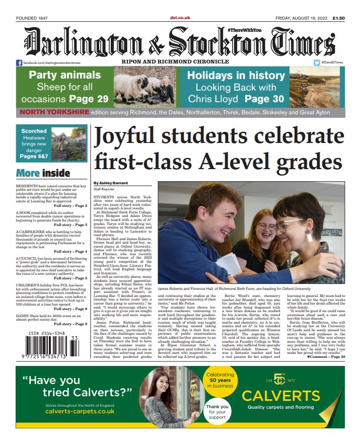 Don't forget to pick up your new D&amp;S Times - in shops from first thing today!