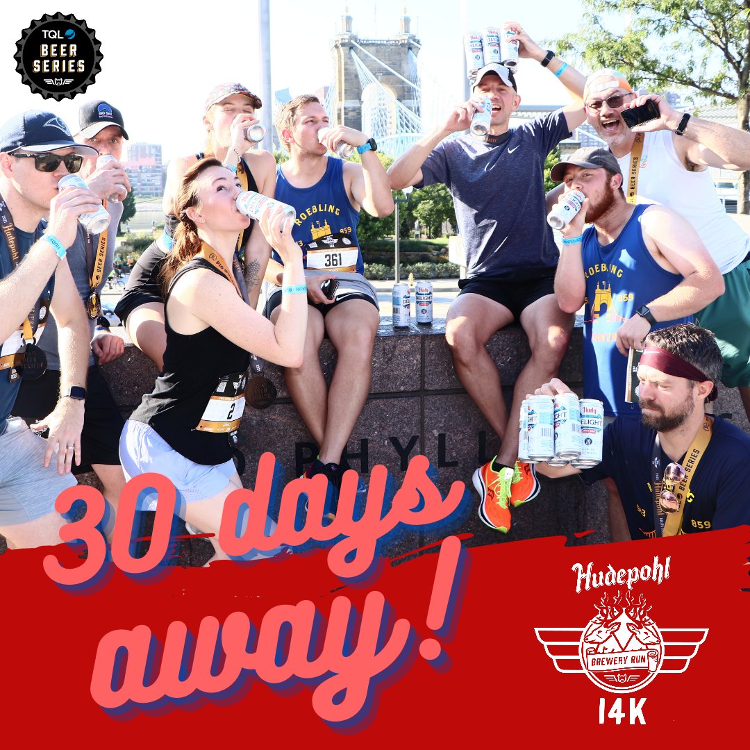 The Hudepohl 14K/7K is 30 days away! Join us for the race that thinks it's a party 🥳 bit.ly/Hudy2022