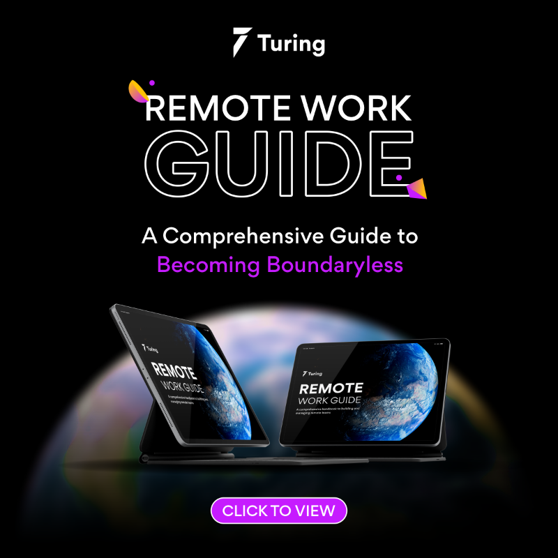 turingcom's tweet photo. Turing believes that the term ‘Boundaryless’ is better suited to describe distributed work culture than the word ‘remote.’ 🌏🤝
View our comprehensive #RemoteWorkGuide to know why ⤵️
https://t.co/pPibZf8wV8