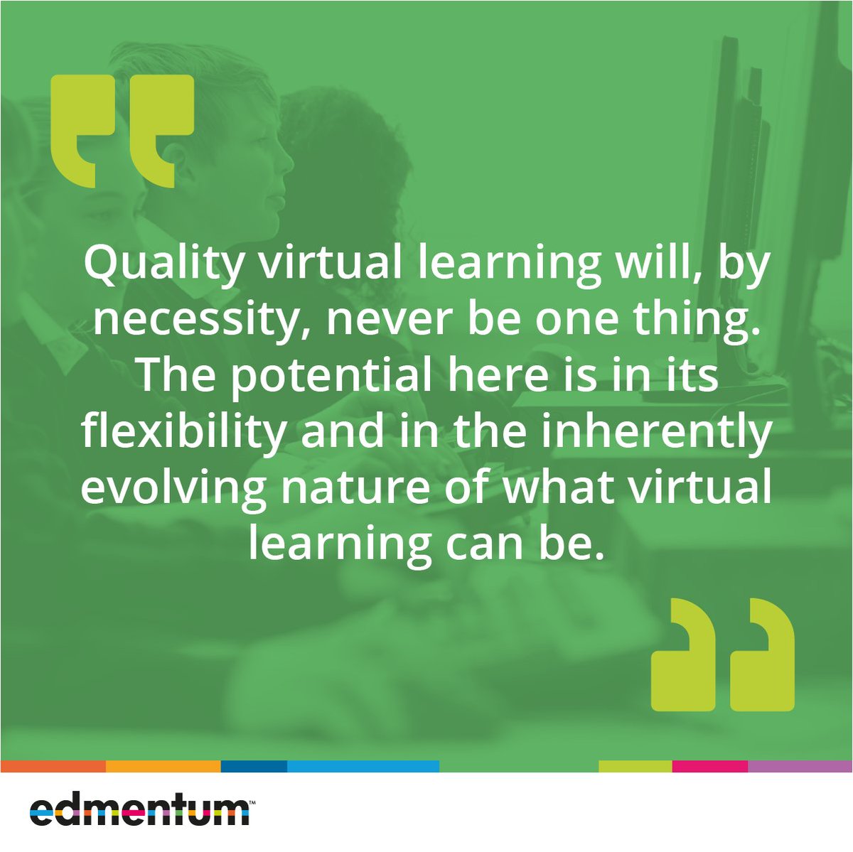 edmentum's tweet image. The adaptability of #virtuallearning means that program models will rarely be the same because the learners aren’t the same. 

Explore more in our new whitepaper: bit.ly/3JY4IKd

#qualityvirtuallearning