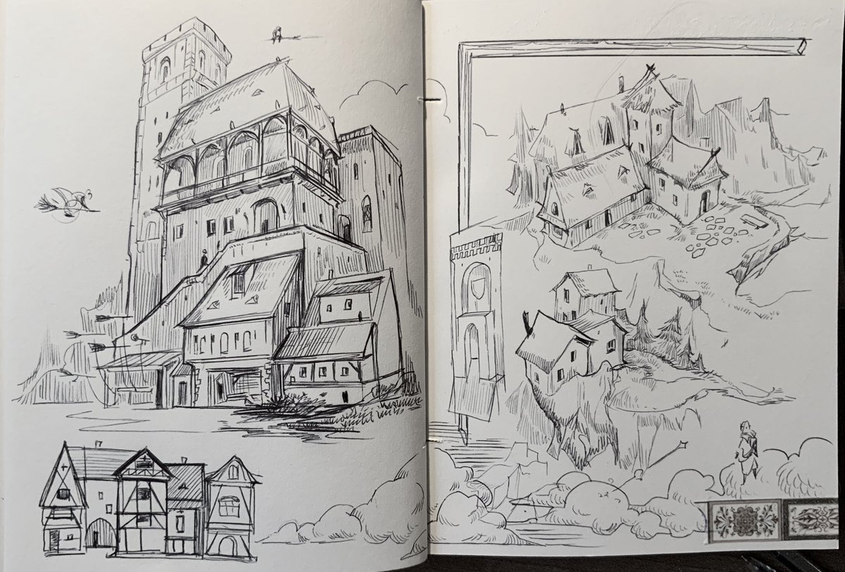 I have a bad cold so it's time to try some sketchbook therapy 