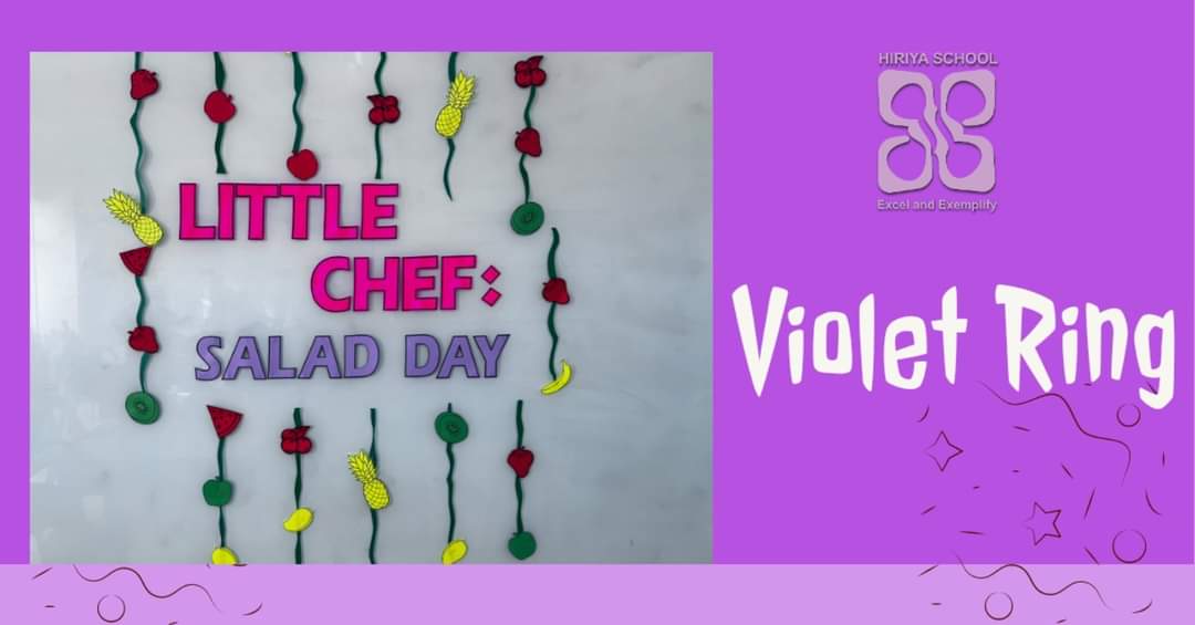hiriyamv's tweet photo. VIOLET RING 
Learning skills and values through various activities.

Little Chefs - Salad making

#lifeskills
#excelandexemplify
#VioletRing https://t.co/z0KiC4XuTR