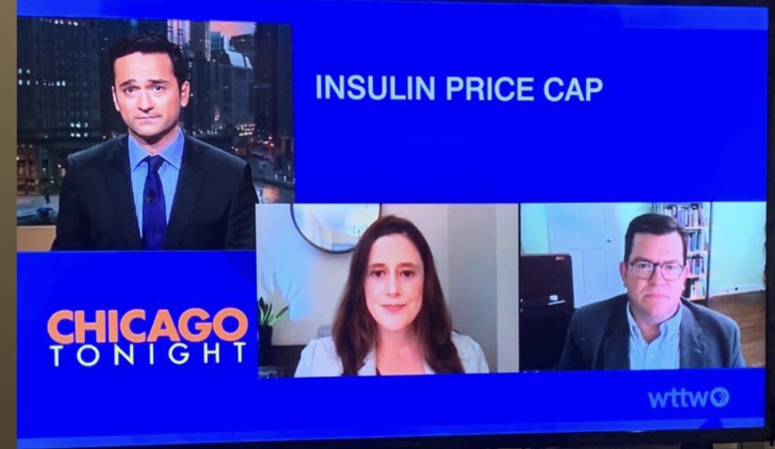 Joanna_Buscemi's tweet photo. Insulin is not a luxury, it’s a necessity. Thanks to @wttw for having @Tim_Classen and I on Chicago Tonight last night to talk about the strengths and limitations of the Inflation Reduction Act for people with diabetes #insulin4all @DePaulNewsroom @DePaulNewsline @DePaul_News https://t.co/WihMixArKp