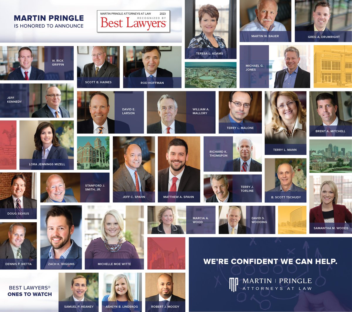 Congratulations to the 30 Martin Pringle attorneys recognized as Best Lawyers in America by the U.S. News and World Report!
See our complete list with practice areas...
bit.ly/3pqR1Ko
#MPAttorneys #BestLawyers #OnestoWatch #LawFirm #KSAttorneys #MOAttorneys