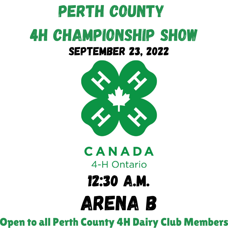Stratford & District Ag. Society on Twitter "ATTENTION Perth County 4H