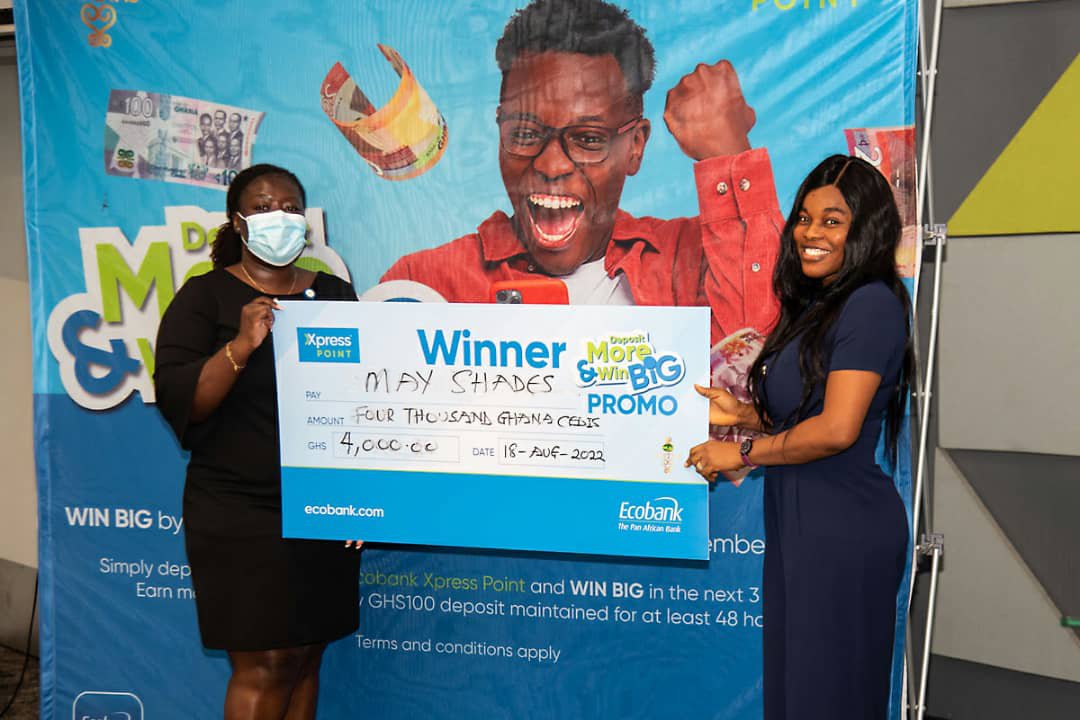 EcobankGhanaPLC's tweet photo. Over fifty (50) individuals and #XpressPoint agencies were reward today in the #depositmoreandwinbig promo. Keeping depositing at the nearest Ecobank Xpress Point to build up points and WIN BIG in the next round.
#winbigatxpresspoint #Xpresspoint #winbig #ThePanAfricanBank https://t.co/prBGVB73Qp