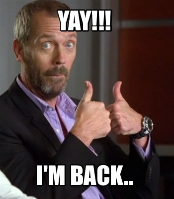 Happy Thursday! I'll be in today from 8-6 with a lunch break from 12:30-2.