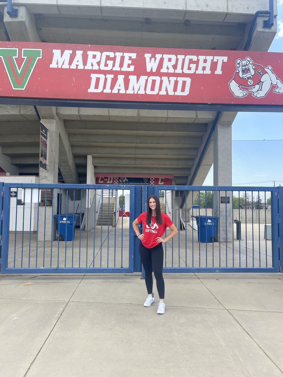 I’m so excited to announce that I will be continuing my academic and athlete career at Fresno State! It’s been a dream to play softball at the next level since I was little.I wanted to thank <a href="/StacyMayJohnson/">Stacy May-Johnson</a> and <a href="/whitney_arion/">Whitney Arion</a> for a great visit yesterday. GO DOGS!! <a href="/FresnoStateSB/">Fresno State Softball</a>