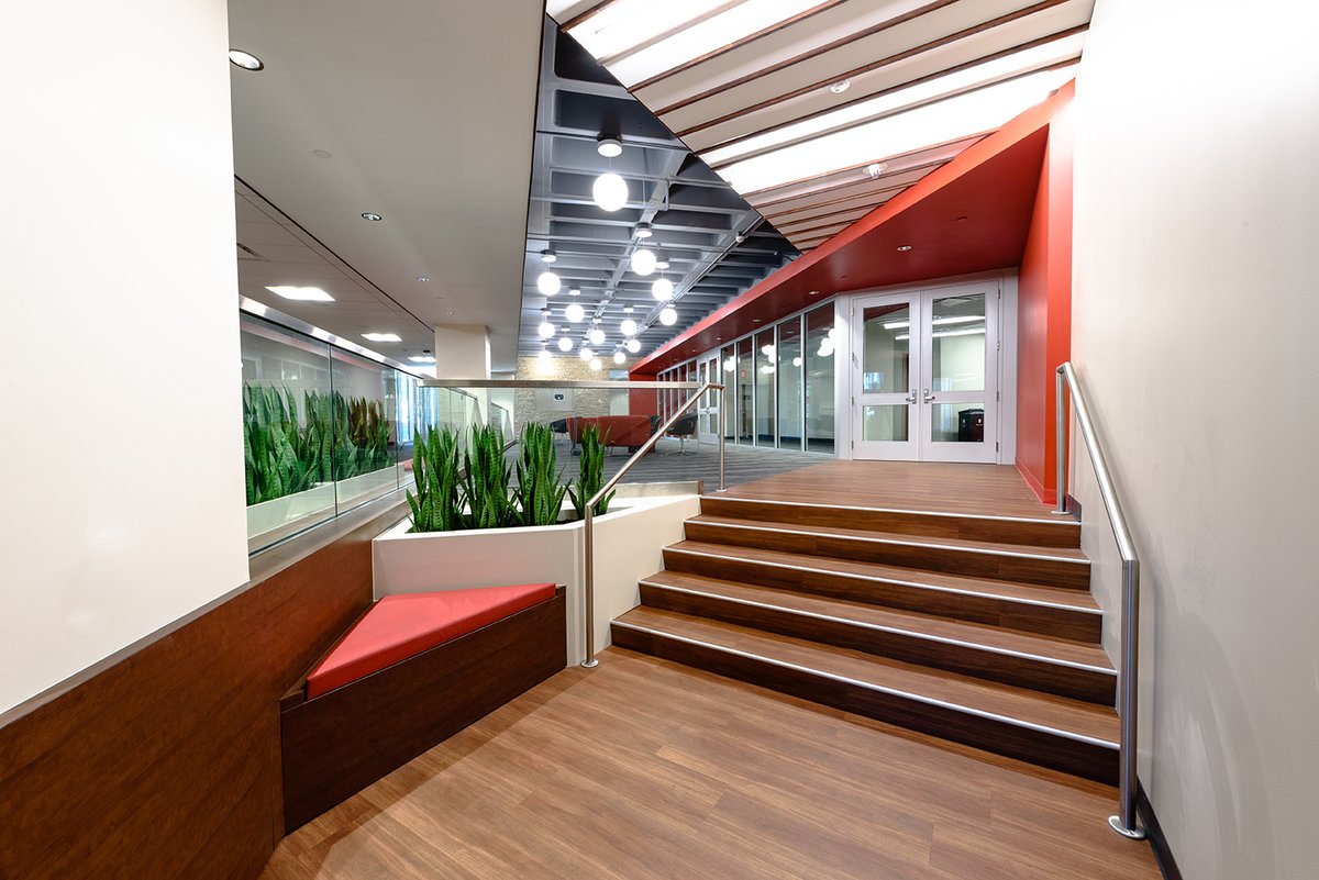 IllinoisStateU's tweet photo. ✨ New space alert ✨ Check out this new lounge added to the Bone Student Center! The space was in construction for six months and was completed in July. In addition to the latest installment, the walkway between the Bone Student Center and @ISUMilnerLib is ready for use! https://t.co/iiOD843kkC