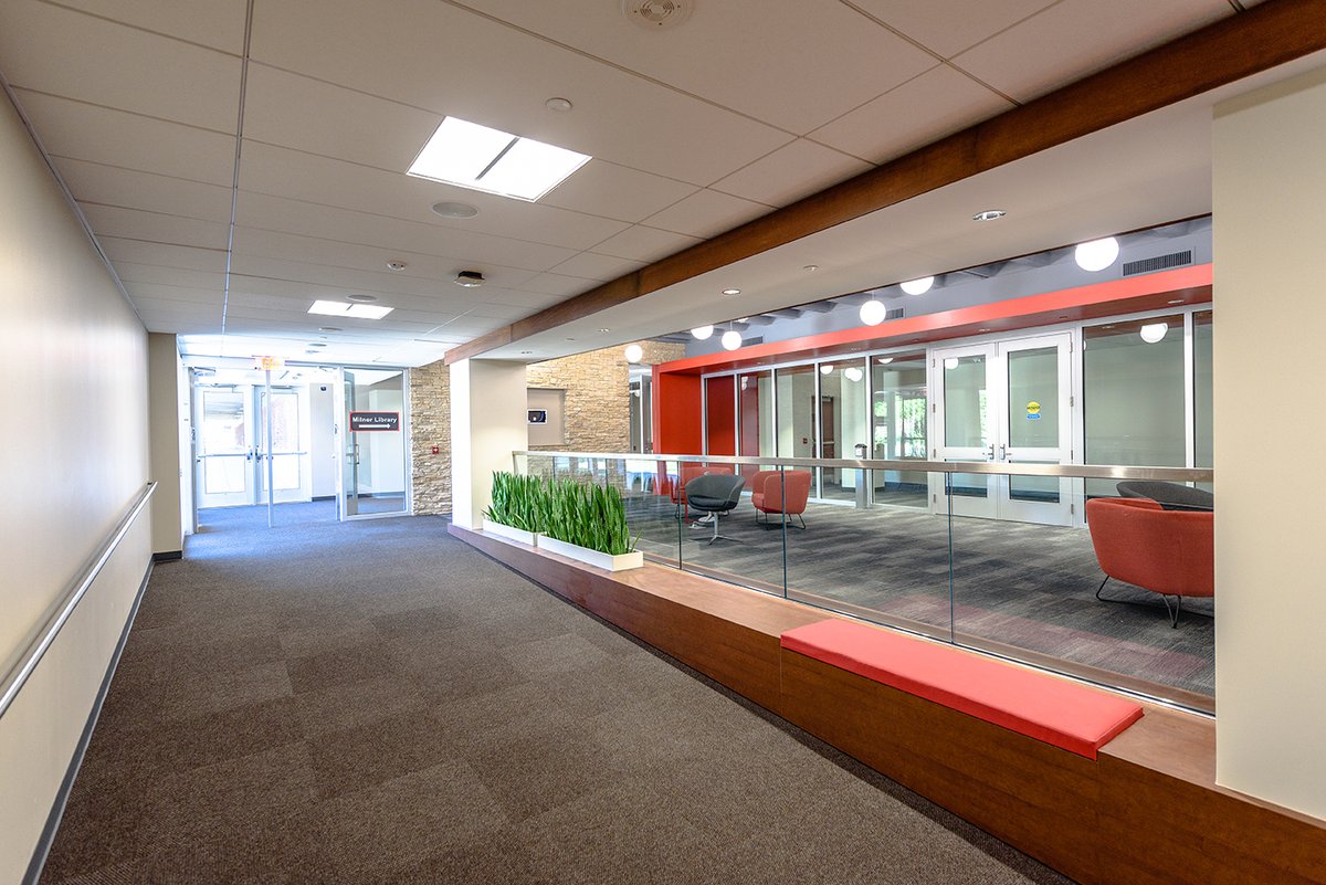 ✨ New space alert ✨ Check out this new lounge added to the Bone Student Center! The space was in construction for six months and was completed in July. In addition to the latest installment, the walkway between the Bone Student Center and <a href="/ISUMilnerLib/">Milner Library</a> is ready for use!