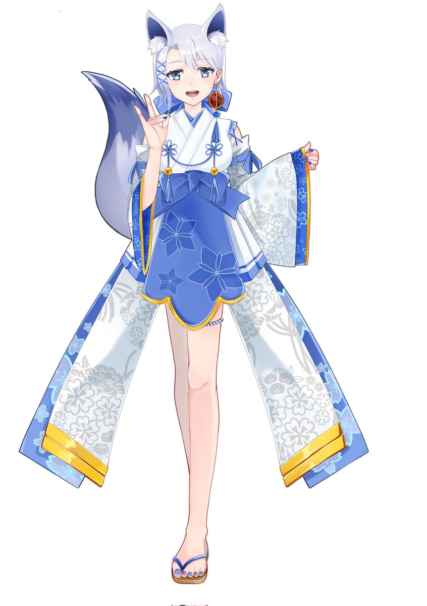 SiRICa_lab's tweet photo. もゆママ(@nouki_moyu)が夏限定のお衣装作ってくれたぞい〜！キツネ×巫女のお衣装リクエストは黒猫さん(@stqKmY1UhCgbjn9)！普段見えない生足と太ももミサンガがきゃわです🦋 https://t.co/vLOsdWsGPr