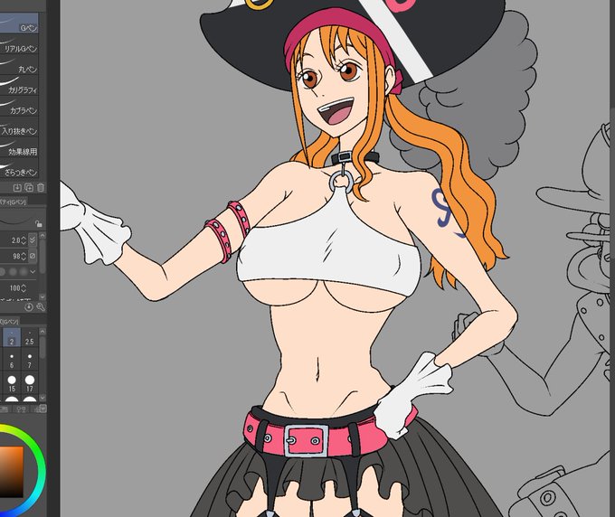 久々に着衣、ラクガキのつもりがレイヤーの数におののいております😱 