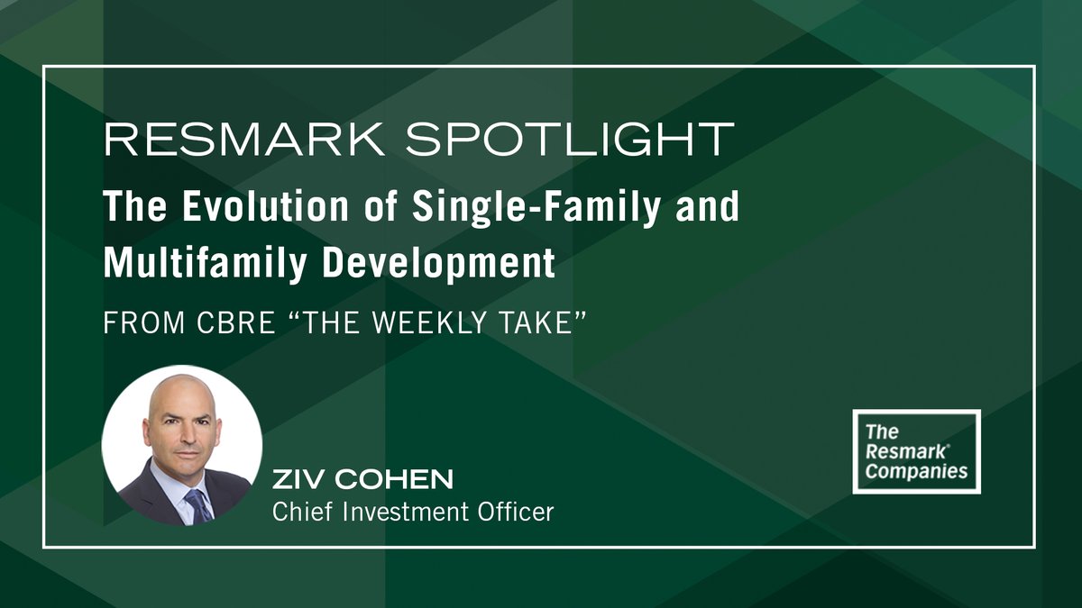 Ziv Cohen joined <a href="/CBRE/">CBRE</a>'s Roland Merchant and Spencer Levy to discuss the evolution of #singlefamily and #multifamily #development. Listen to the newest episode of “The Weekly Take” for Ziv’s take on the #residential market today bit.ly/3dClCSz
