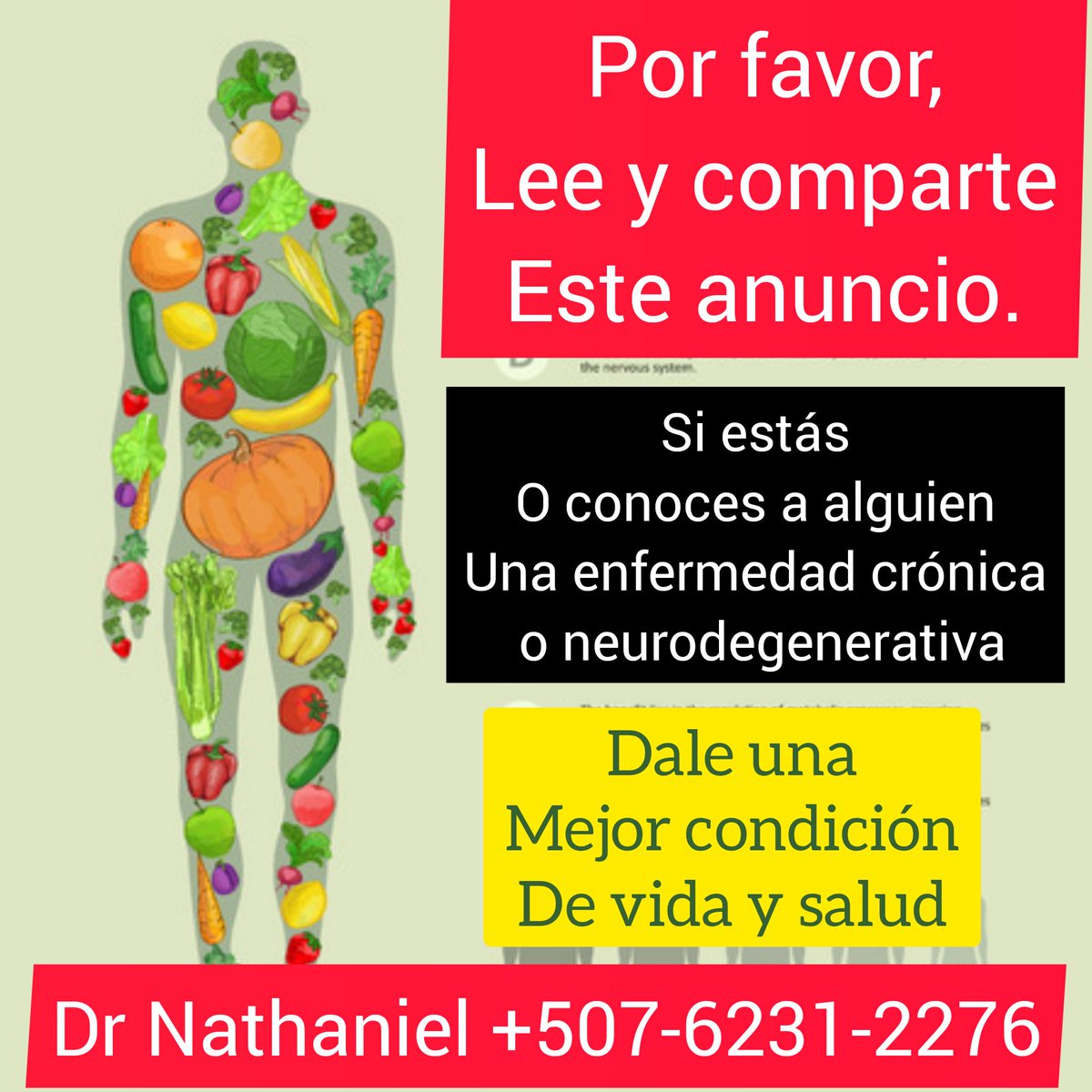 Si necesitas más información pídela a este número pero por favor empieza a consumir este producto