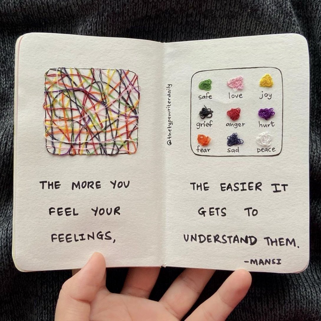 The more you feel your feelings, the easier it gets to understand them

Image: <a href="/mansijikadarab/">thetypewriterdaily</a>
