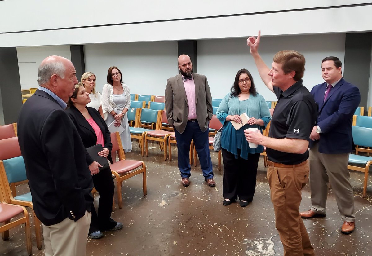 ADECA's tweet photo. Dir. Kenneth Boswell and staff from our Federal Initiatives and Recreation and Law Enforcement Traffic Safety divisions toured @LoveladyCenter in Birmingham today. They met with officials to discuss grant opportunities that may be available to the center. https://t.co/zdqGEdhrur