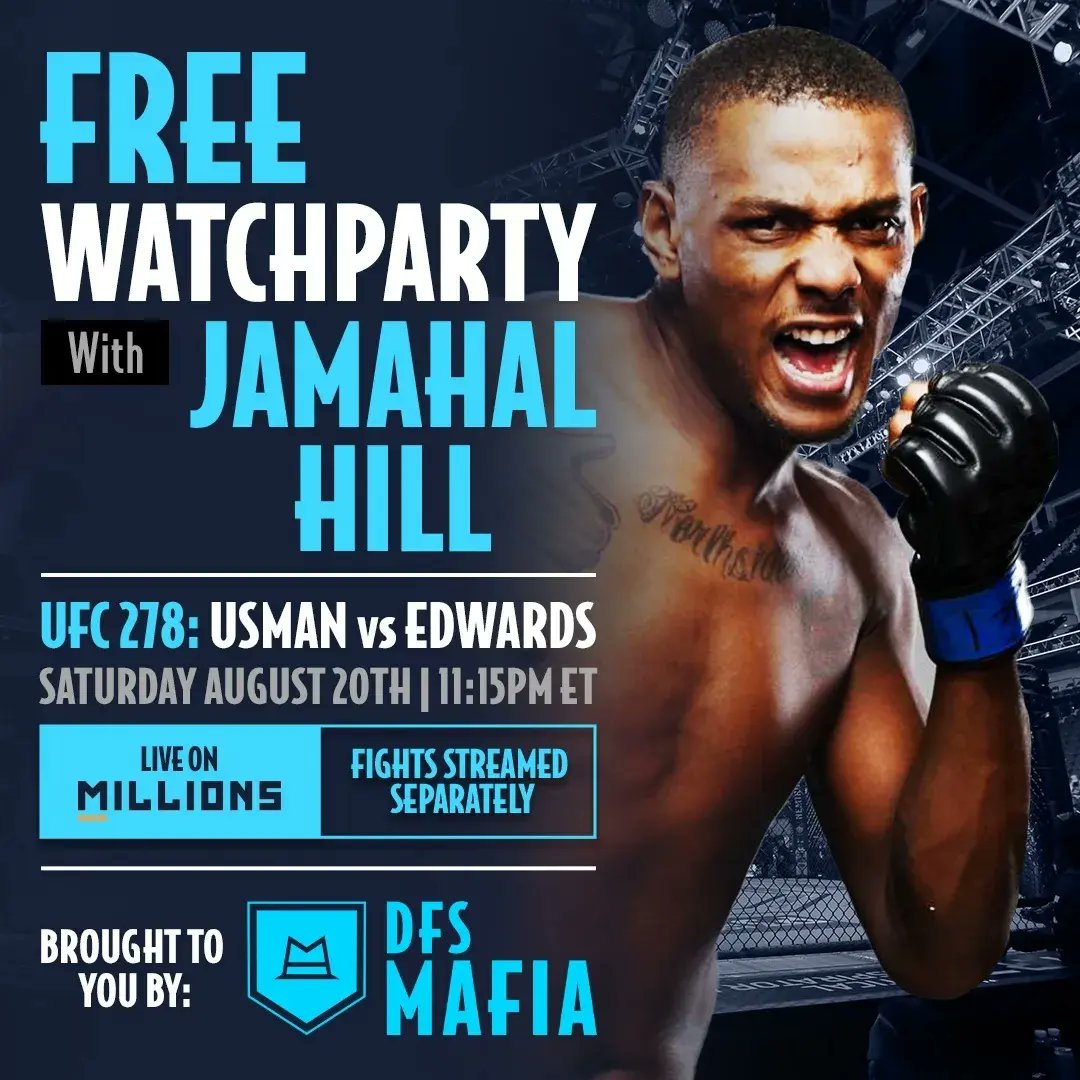 Going to be a party weekend with DFS MAFIA! 

Watch parties with @003_OSP and @JamahalH 

Remember the name!! DFS MAFIA will be taking over. 

@ufc @TheNotoriousMMA #UFC278 @barstoolsports @SportsCenter @OfficialTravlad 
@BuffaloSabres @BuffaloBills @KyleBrandt @DFSArmy @fcflio