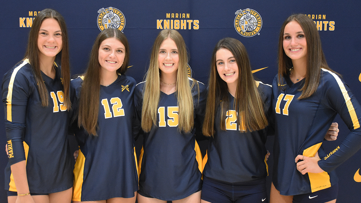 The <a href="/MarianVball/">Marian Volleyball</a> season starts tonight with a scrimmage at IU-Kokomo, better get familiar with the new faces! ⬇️
 - muknights.com/article/8982