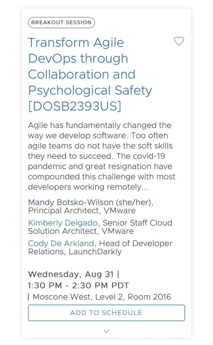 KCDAutomate's tweet photo. Join me, @Codydearkland and @virtualMBW for our session Wednesday afternoon! Transform Agile DevOps through Collaboration and Psychological Safety [DOSB2393US] #DevOps #vExpert #Collaboration #transformation https://t.co/wdz6bFwmUi