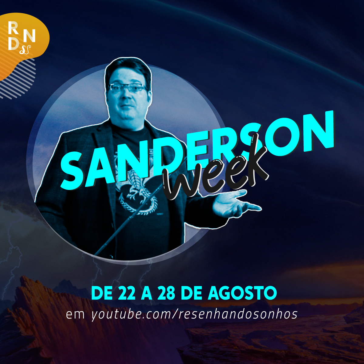 Foi aqui que pediram um especial do <a href="/BrandSanderson/">Brandon Sanderson</a>? ⚔️

De 22 a 28 de agosto vai acontecer a "Sanderson Week" lá no canal. Vídeo todos os dias falando sobre indicações, as obras e a trajetória do autor!

Já se inscreve e ativa o 🔔 pra não perder!
youtube.com/resenhandosonh…