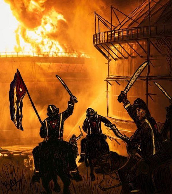 Fueron a la carga como fueron tantos mambises, rebeldes y clandestinos. Son los héroes y mártires de hoy. #CubaHonra