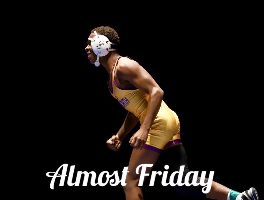Ecc_Wrestle's tweet photo. Thought we should hop on the trend. #almostfriday 

Getting close to having wrestlers back on campus! https://t.co/SbI1vqYig0