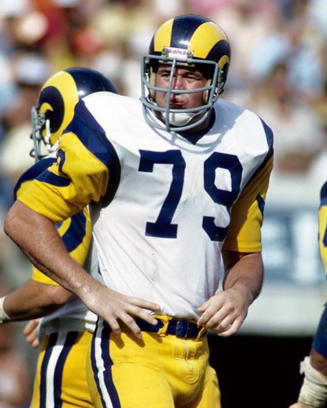 SoCalRamsBC's tweet photo. #ThrowbackThursday. No. 7️⃣9️⃣ Defensive Tackle #MikeFanning wearing the Blue, Yellow &amp; White. #SoCalRamsBoosterClub #SoCalRams #LosAngelesRams #LARams #RamsHouse https://t.co/1Df4mAmfyp