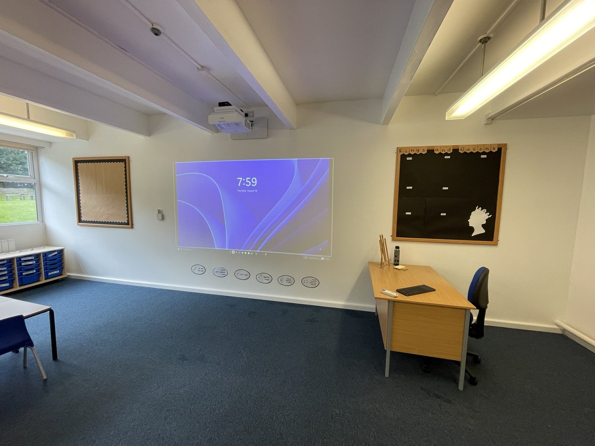 Education_IT's tweet photo. Before, during and after.. speaks for itself really? Second classroom of three transformed @WCommonPS under all that chaos of old blackboard, surface mount services and old AV there really is a sleek modern classroom #EdTech #ProTeachingTools #ClassroomTech #Epson #JobPride https://t.co/zA1VgGAsL8