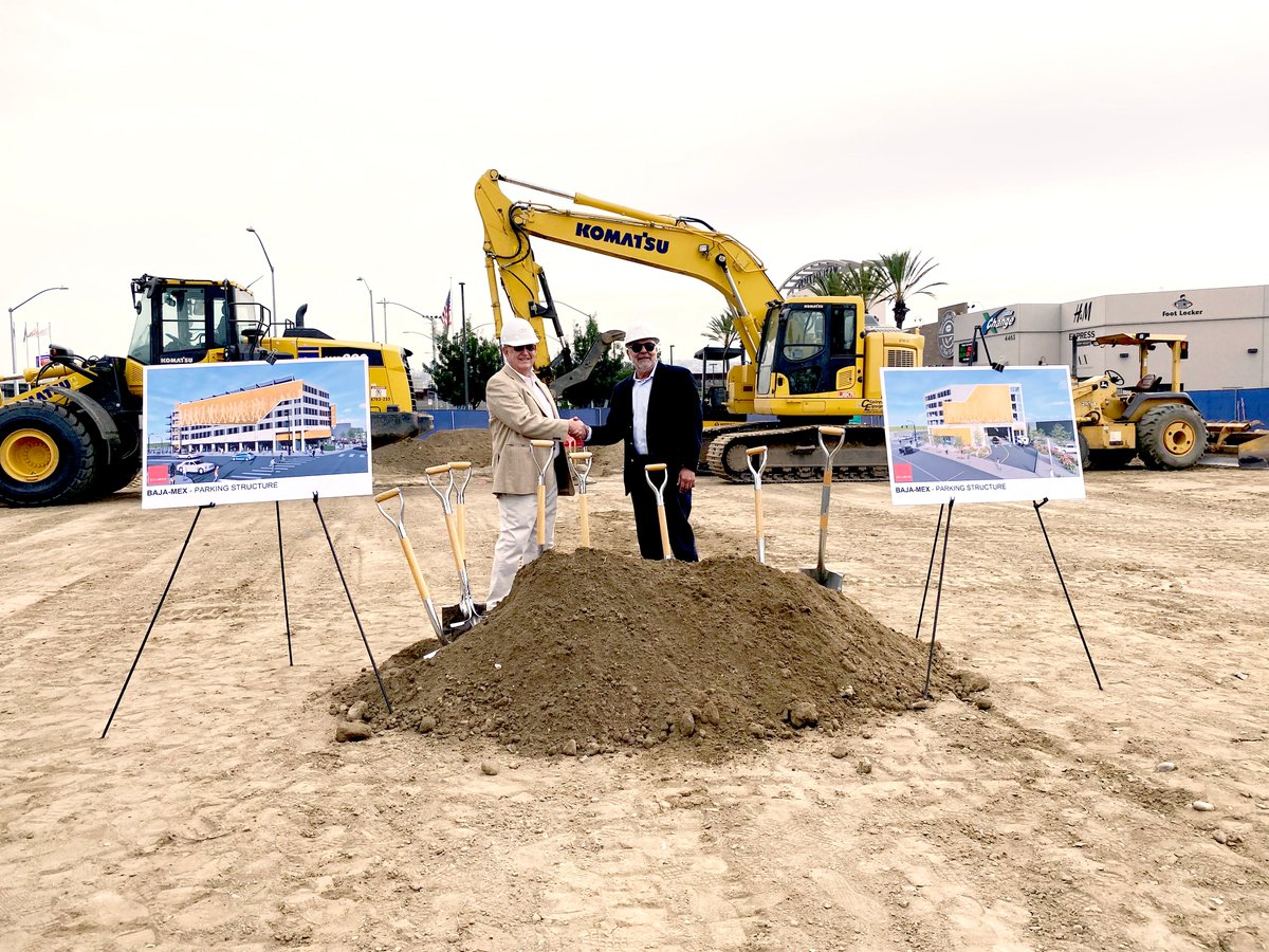 Was at the border to celebrate a #groundbreaking with Sillman and <a href="/CWDriverCos/">C.W. Driver Companies</a> . The Baja-Mex Parking Structure will be 5-levels with 350 spaces and ground floor commercial space, adjacent to the San Ysidro Land Port of Entry and retail outlets. #civilengineering #landsurveying