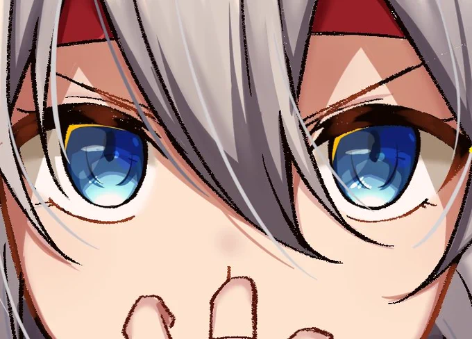 #目だけでフォロワーさんを惚れさせる半年前もやったけど描き方変わったねえ 
