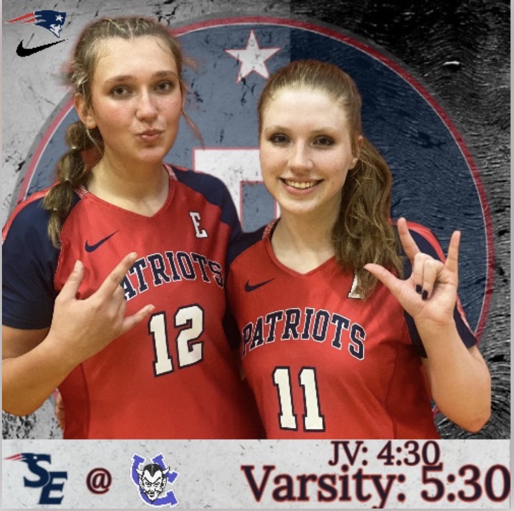 sehsvball's tweet photo. It’s game day! 🤟🏼

East volleyball will travel to Unicoi County High School today to take on the Last Blue Devils for their first conference game of the season! Hope to see everyone there‼️ https://t.co/1QoPGDCYxg