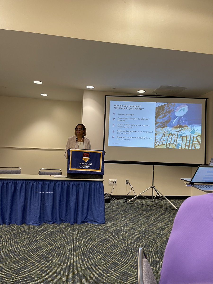 PHRenaissance's tweet photo. Another great MACo session with Dr Gayle Jordan-Randolph - Improving Resilience in the Workplace. The impacts of COVID and how to recognize and adapt from the mental health perspective. Well done! #MACoCon https://t.co/0oKY1JbB7L